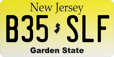 NJ license plate B35SLF