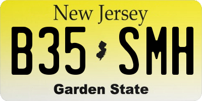 NJ license plate B35SMH