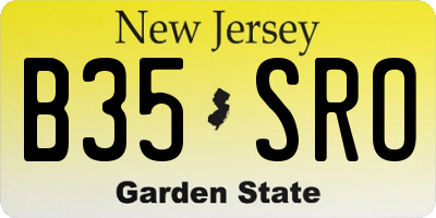 NJ license plate B35SRO