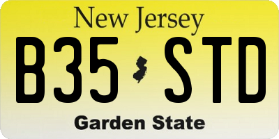 NJ license plate B35STD