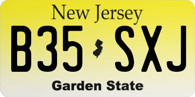 NJ license plate B35SXJ