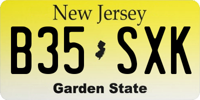 NJ license plate B35SXK