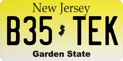 NJ license plate B35TEK