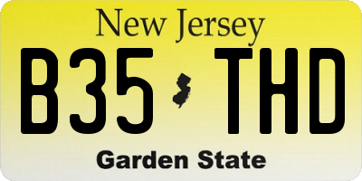 NJ license plate B35THD