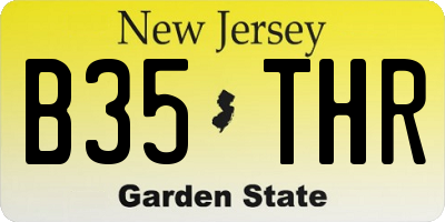 NJ license plate B35THR