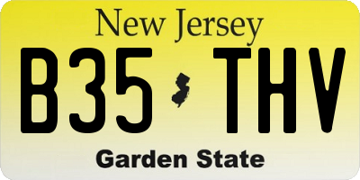 NJ license plate B35THV