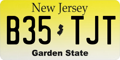 NJ license plate B35TJT