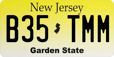 NJ license plate B35TMM