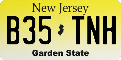 NJ license plate B35TNH