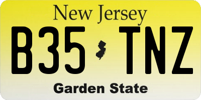 NJ license plate B35TNZ