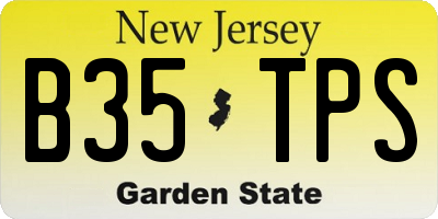 NJ license plate B35TPS