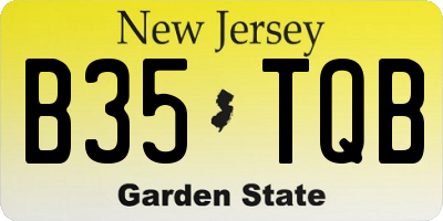 NJ license plate B35TQB