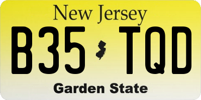 NJ license plate B35TQD