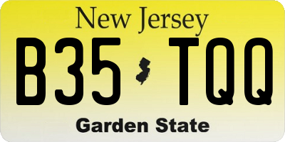 NJ license plate B35TQQ