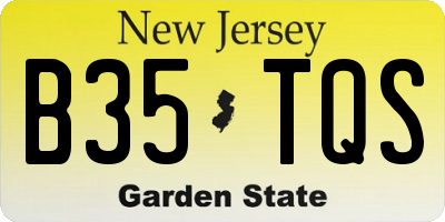NJ license plate B35TQS