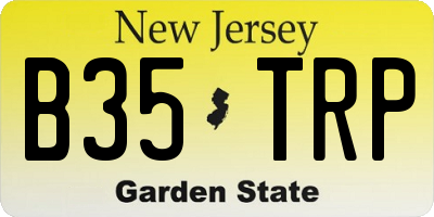 NJ license plate B35TRP