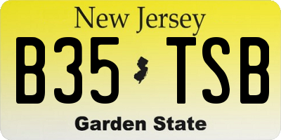 NJ license plate B35TSB