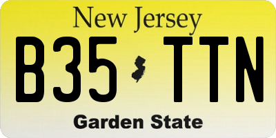 NJ license plate B35TTN
