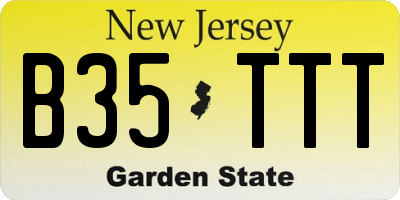 NJ license plate B35TTT