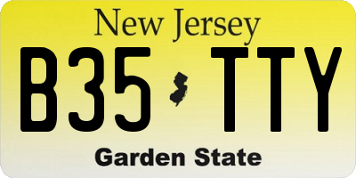 NJ license plate B35TTY