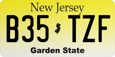 NJ license plate B35TZF