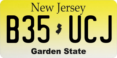 NJ license plate B35UCJ