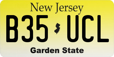 NJ license plate B35UCL