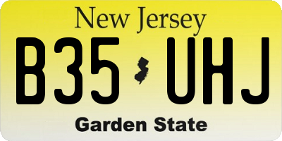 NJ license plate B35UHJ