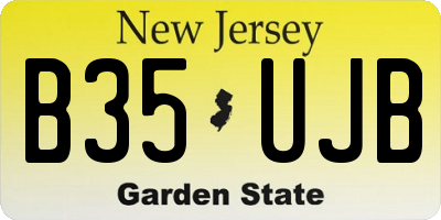 NJ license plate B35UJB