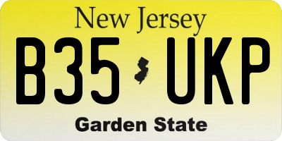 NJ license plate B35UKP