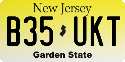 NJ license plate B35UKT
