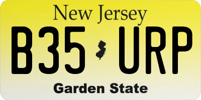 NJ license plate B35URP
