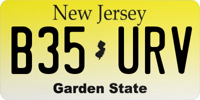 NJ license plate B35URV