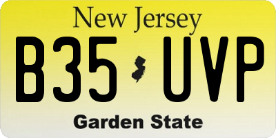 NJ license plate B35UVP