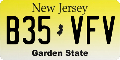 NJ license plate B35VFV