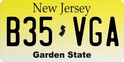 NJ license plate B35VGA