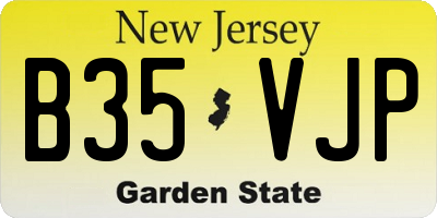 NJ license plate B35VJP