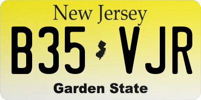NJ license plate B35VJR