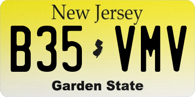 NJ license plate B35VMV