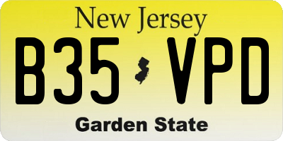 NJ license plate B35VPD
