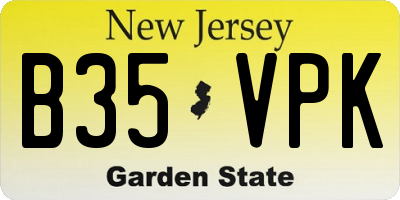 NJ license plate B35VPK