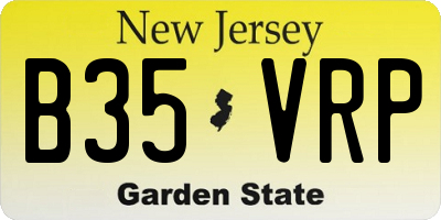 NJ license plate B35VRP