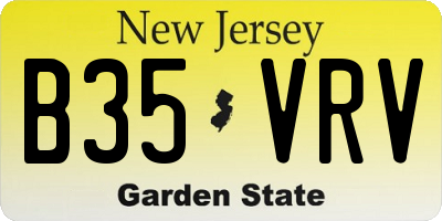 NJ license plate B35VRV