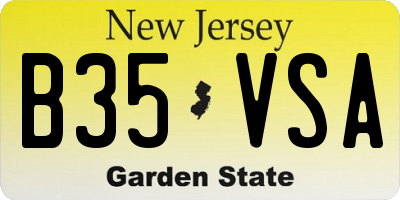 NJ license plate B35VSA