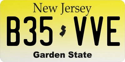 NJ license plate B35VVE
