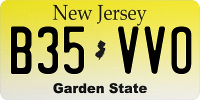 NJ license plate B35VVO