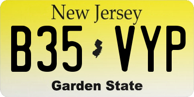 NJ license plate B35VYP