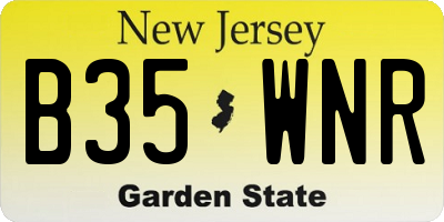 NJ license plate B35WNR