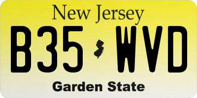 NJ license plate B35WVD