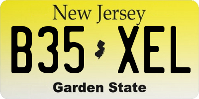 NJ license plate B35XEL